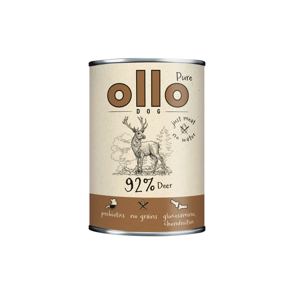 Ollo Pure karma mokra dla psów dorosłych Jeleń Adult 400g