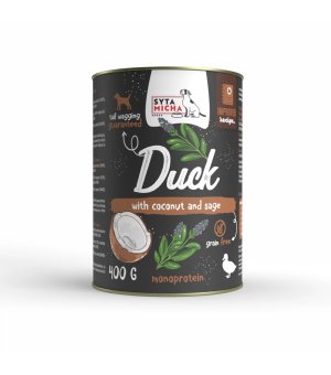 Syta Micha karma mokra dla psów dorosłych Classic Kaczka z Jeżynami i Kokosem 400g