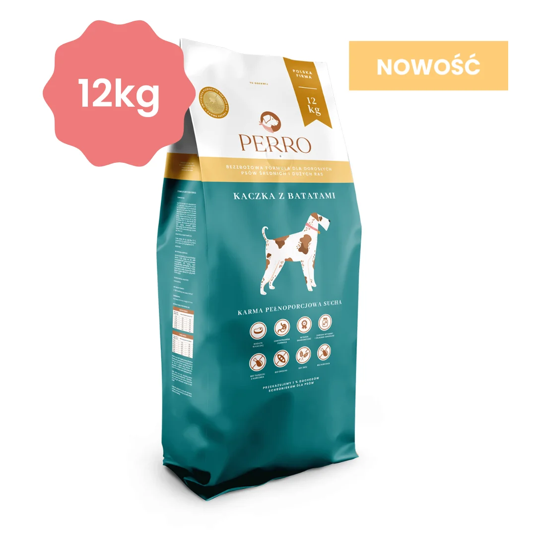 12kg - Kaczka z batatami - Perro - rasy średnie i duże - psy dorosłe - karma sucha