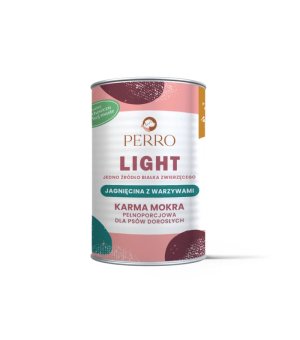 400g - Jagnięcina z Warzywami - Perro Light - karma mokra monobiałkowa dla psa dorosłego - puszka