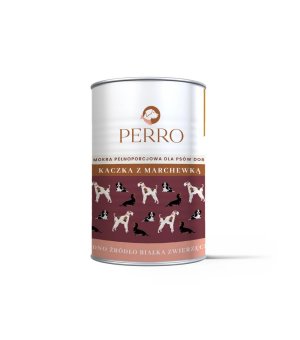 400g - Kaczka z marchewką - Perro - karma mokra dla psów dorosłych - puszka