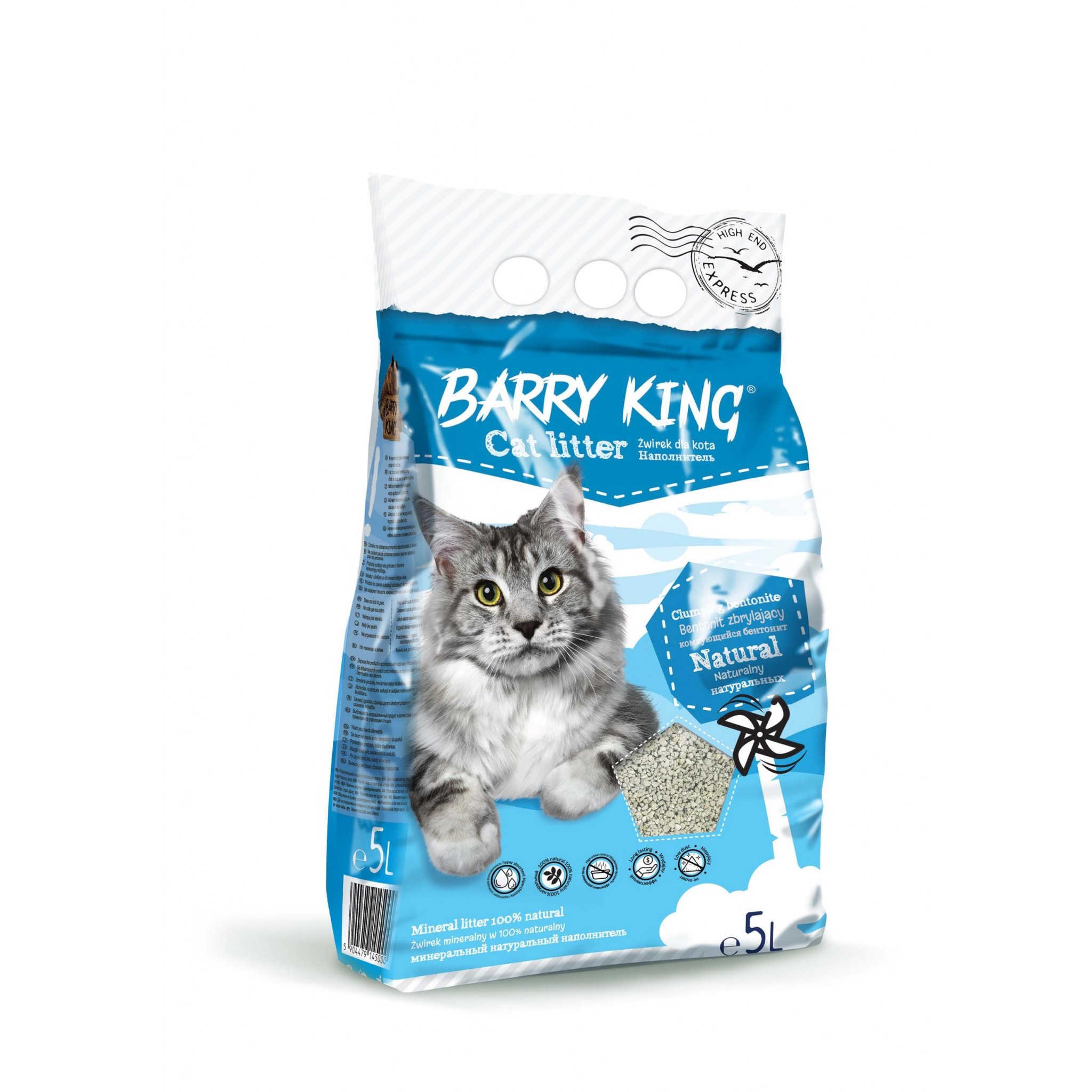 Barry King Żwirek Bentonitowy Naturalny 5L