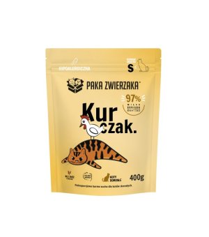 Paka Zwierzaka Kot Sucha Karma dla Dorosłych Kotów - Kurczak S 400g