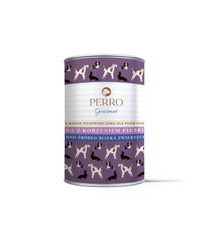400g - Sarna z Korzeniem Pietruszki - Perro Gourmet - karma mokra dla psa dorosłego - puszka
