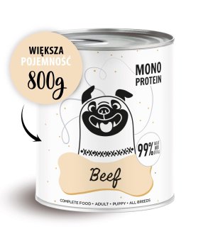 Karma Mokra Paka Zwierzaka - PEPE MONO PROTEIN Beef - 800g Wołowina