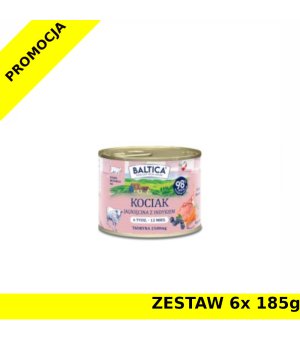 Baltica karma mokra dla kociąt Jagnięcina z Indykiem  ZESTAW 6x 185g