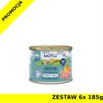 Baltica karma mokra dla kotów dorosłych Mono Indyk ZESTAW 6x 185g