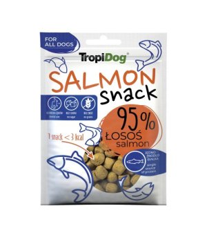 TropiDog Snack Salmon - przysmaki MONO z Łososia 70g