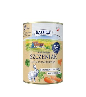 Baltica karma mokra dla szczeniąt Królik z Marchewką 400g
