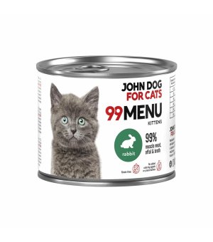 John Dog karma mokra dla kociąt 99 Menu Królik 200g