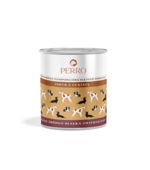 800g - Indyk z cukinią - Perro - karma mokra dla psów dorosłych - NOWA FORMUŁA