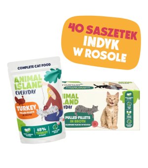 Animal Island Everyday saszetki dla kota Monopak - Indyk 40x 85g