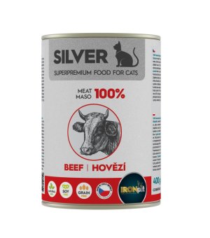 IRONpet SILVER Cat karma mokra dla kota - Wołowina 400g