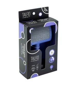 Tauro Pro Line Szczotka groomerska, miękkie piny stal nierdzewna 11mm fioletowa