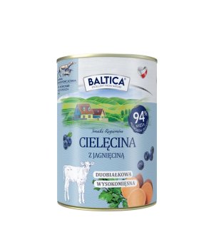 Baltica mokra karma dla psa Cielęcina z Jagnięciną ZESTAW 6x 400g