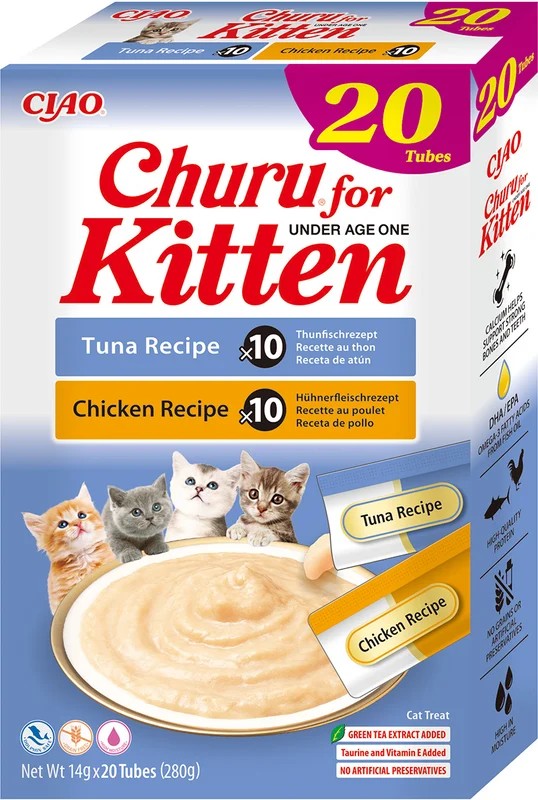 INABA Cat Churu KITTEN VARIETY zestaw musów dla kociąt 20x 14g
