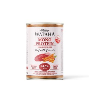 Wataha karma mokra dla psów dorosłych MONO Wołowina z Marchewką 400g