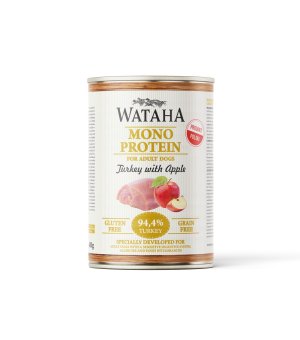 Wataha karma mokra dla psów dorosłych MONO Indyk z Jabłkiem 400g