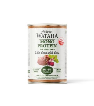 Wataha karma mokra dla psów dorosłych MONO Dzik z Burakami 400g