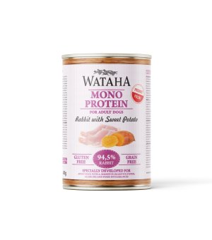 Wataha karma mokra dla psów dorosłych MONO Królik z Batatami 400g