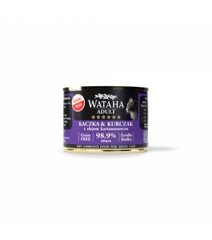 WYCOFYWANY Z OFERTY - Wataha karma mokra dla kotów Hunt Kaczka z Kurczakiem 200g