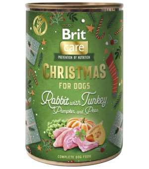 🎄🎁 BRIT CHRISTMAS Care Rabbit and Turkey - Świąteczny Królik z Indykiem - 400g