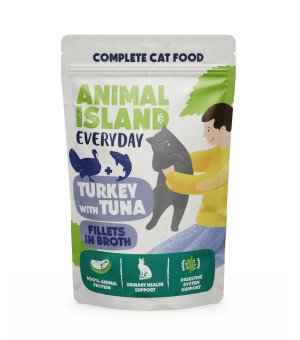 Animal Island Everyday mokra karma dla kota - Indyk z Tuńczykiem w Rosole 85g