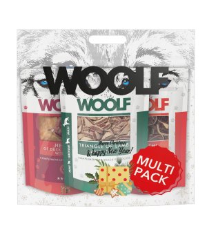 🎄🎁 Woolf Multipack CHRISTMAS zestaw przysmaków dla psów 3 x 100g