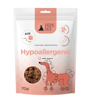 Paka Zwierzaka PEPE VET - Przysmaki Funkcjonalne Hypoallergenic Insect 70g
