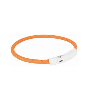 Trixie obręcz z lampą błyskową L-XL 65cm USB pomarańczowa