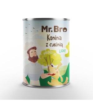 Mr. Bro karma mokra niskotłuszczowa dla psów dorosłych Light Konina z Cukinią 400g 