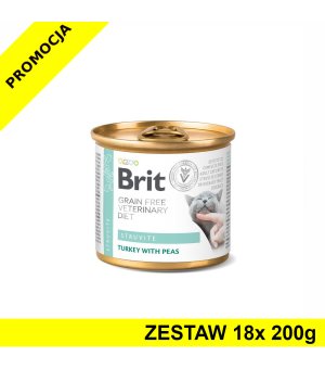 Karma mokra dla kota Brit Veterinary Diets Cat Struvite ZESTAW 18x 200g
