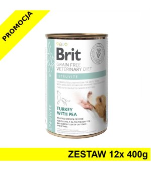 Karma mokra dla psa Brit Veterinary Diets Dog Struvite ZESTAW 12x 400g