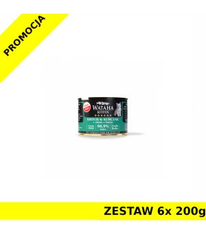  Wataha karma mokra dla kociąt Hunt Królik z Kurczakiem ZESTAW 6x 200g