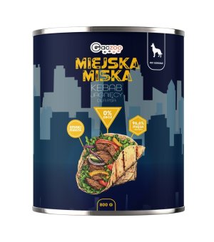 GACZOO Miejska Miska karma mokra dla psa Kebab Jagnięcy 800g