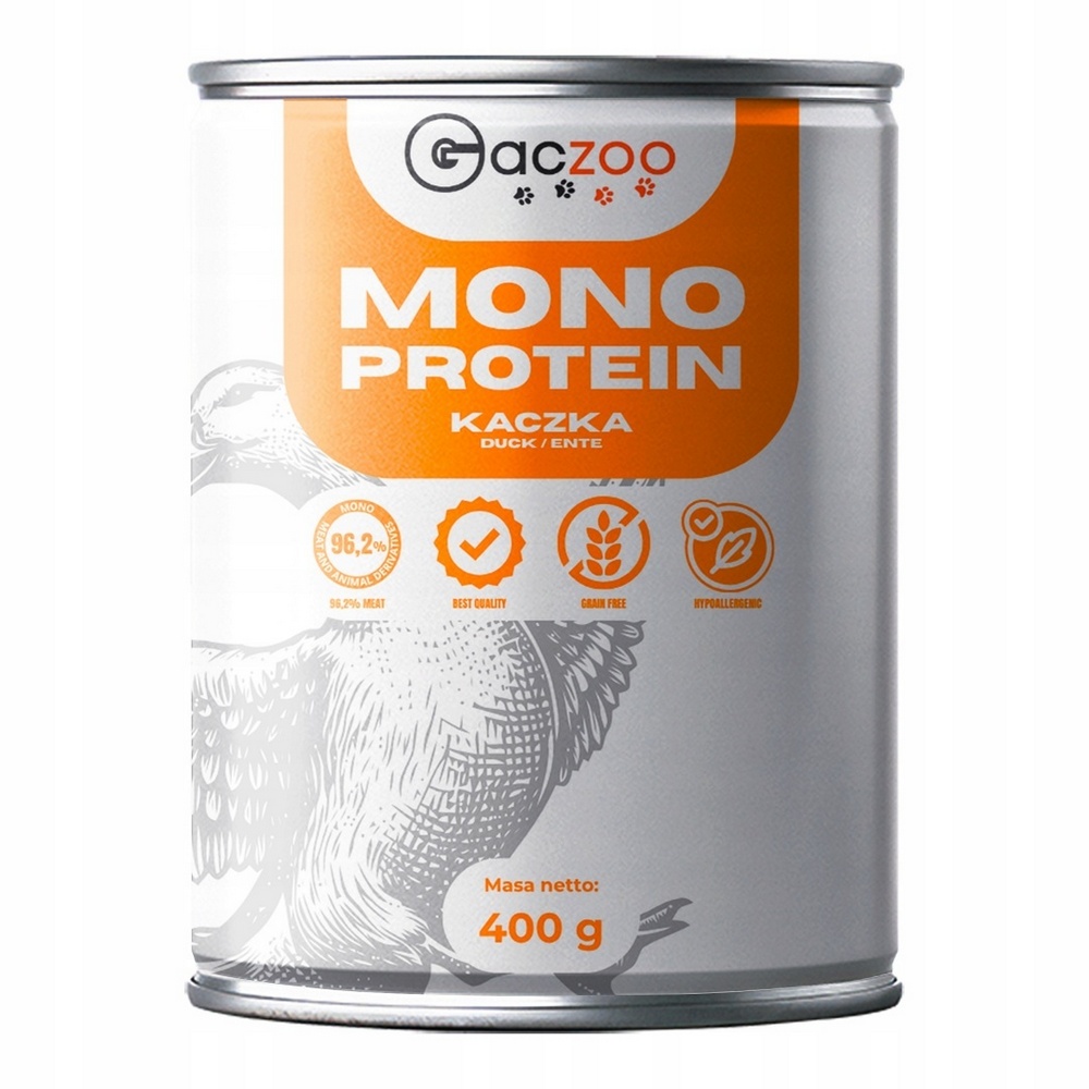 GACZOO Monoproteinowa karma mokra dla psa Kaczka 400g