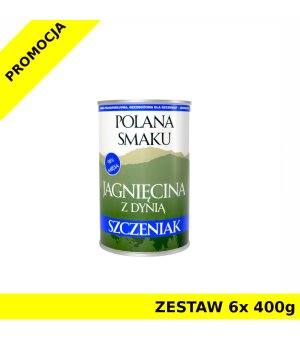 Polana Smaku mokra karma dla szczeniąt - Jagnięcina z Dynią ZESTAW 6x 400g