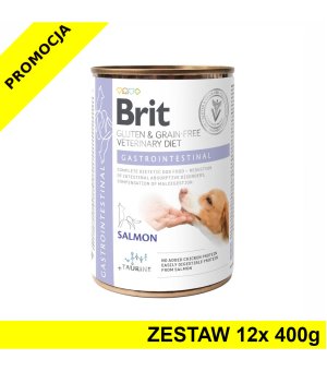 Karma mokra dla psa Brit Veterinary Diets Dog Gastrointestinal ZESTAW 12x 400g NOWA FORMUŁA