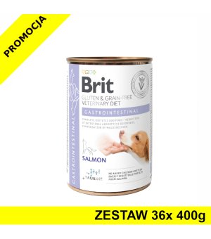 Karma mokra dla psa Brit Veterinary Diets Dog Gastrointestinal ZESTAW 36x 400g NOWA FORMUŁA
