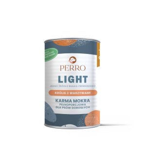 400g - Królik z Warzywami - Perro Light - karma mokra monobiałkowa dla psa dorosłego - puszka