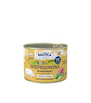 Baltica karma mokra dla kotów dorosłych Mono Wieprzowina 185g