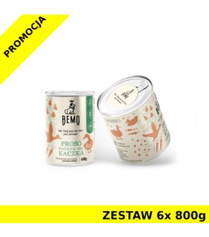  BEMO Karma mokra dla szczeniąt i psów dorosłych PROSO Państwa oto KACZKA ZESTAW 6x 800g