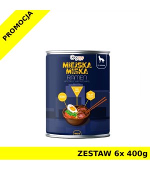 GACZOO Miejska Miska karma mokra dla psa Ramen ZESTAW 6x 400g