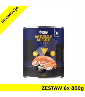 GACZOO Miejska Miska karma mokra dla psa Sushi ZESTAW 6x 800g