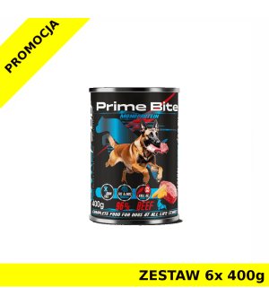  GAME DOG mokra karma dla psa Prime Bite Beef - Wołowina z Marchewką ZESTAW 6x 400g