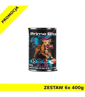 GAME DOG mokra karma dla psa Prime Bite Lamb - Jagnięcina z Pietruszką  ZESTAW 6x 400g
