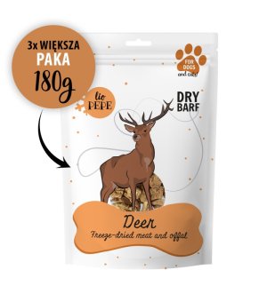 Paka Zwierzaka PEPE Lio XL Deer - liofilizowane mięso z Jelenia 180g