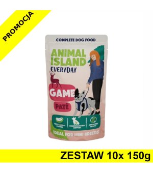 Animal Island Everyday mokra karma dla psa Dziczyzna pasztet ZESTAW 6x 150g