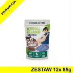 Animal Island Everyday mokra karma dla kota - Cielęcina z Królikiem w Rosole ZESTAW 12x 85g