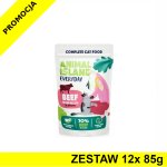 Animal Island Everyday mokra karma dla kota - Wołowina w rosole ZESTAW 12x 85g